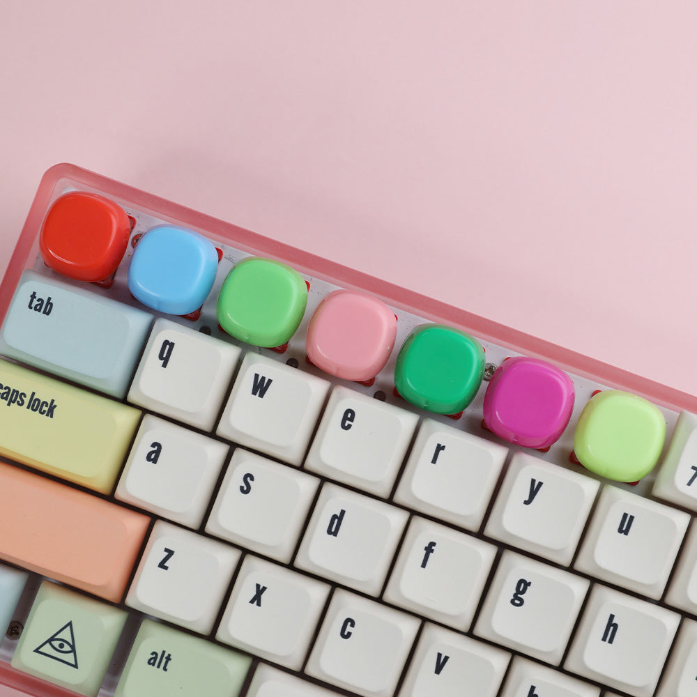 Rainbow Pop‑it Fidget Keycap Set