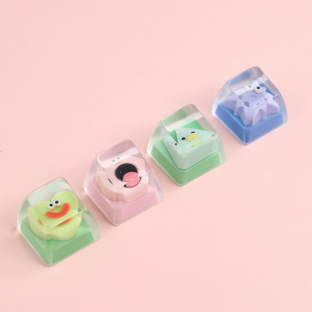 🧸 Meet the Cutest Geometric Monster Keycaps You’ll Ever Own!