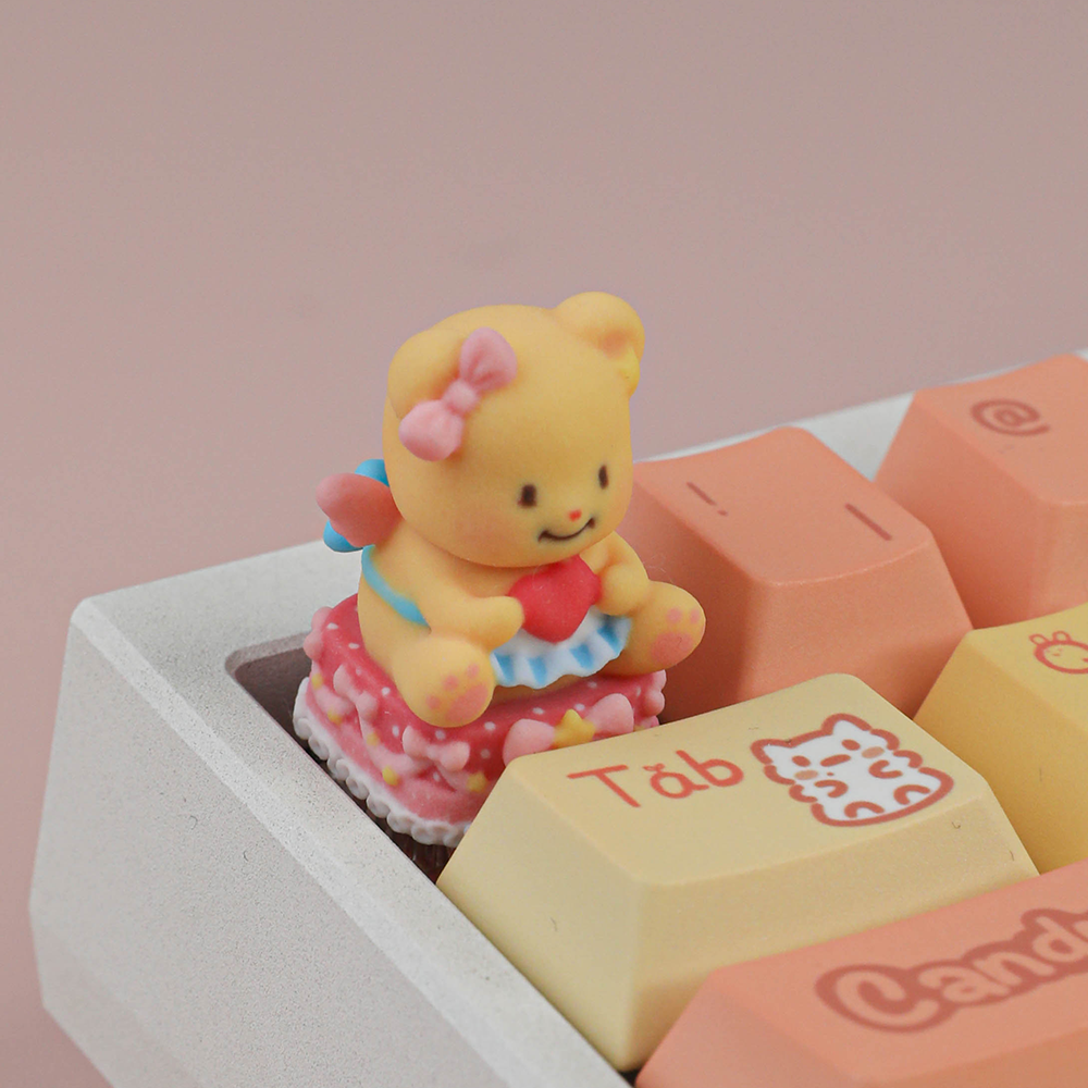 Angel Bear Cake Artisan Keycap #gaming #keycaps