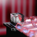 Skull & Roses Resin Artisan Keycap - Gothic Aesthetic for Mechanical Keyboards