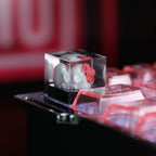 Skull & Roses Resin Artisan Keycap - Gothic Aesthetic for Mechanical Keyboards