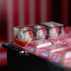 Skull & Roses Resin Artisan Keycap - Gothic Aesthetic for Mechanical Keyboards