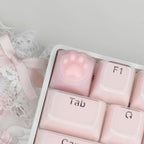 Kawaii Silicone Cat Paw Artisan Keycap, Soft Tactile Keycap for Cherry MX Mechanical Keyboards
