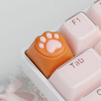 Kawaii Silicone Cat Paw Artisan Keycap, Soft Tactile Keycap for Cherry MX Mechanical Keyboards