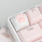 Kawaii Silicone Cat Paw Artisan Keycap, Soft Tactile Keycap for Cherry MX Mechanical Keyboards