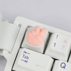 Cute Pink Bunny Paw Artisan Keycap, 3D Handmade Custom Keycap for Cherry MX Mechanical Keyboards