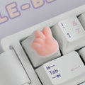 Cute Pink Bunny Paw Artisan Keycap, 3D Handmade Custom Keycap for Cherry MX Mechanical Keyboards