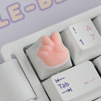 Cute Pink Bunny Paw Artisan Keycap, 3D Handmade Custom Keycap for Cherry MX Mechanical Keyboards