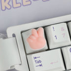 Cute Pink Bunny Paw Artisan Keycap, 3D Handmade Custom Keycap for Cherry MX Mechanical Keyboards