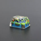 Pokémon Xerneas Artisan Resin Keycap - Handmade 3D Diorama for Mechanical Keyboards
