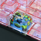 Pokémon Xerneas Artisan Resin Keycap - Handmade 3D Diorama for Mechanical Keyboards