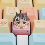 Valorant Agents Cute 3D Hand-painted Custom Keycaps, Translucent & Ergonomic Artisan Keycaps for Mechanical Keyboards