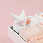 Fox Shaped Artisan Keycaps, Hand-painted Custom Keycaps for Mechanical Keyboards