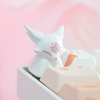 Fox Shaped Artisan Keycaps, Hand-painted Custom Keycaps for Mechanical Keyboards