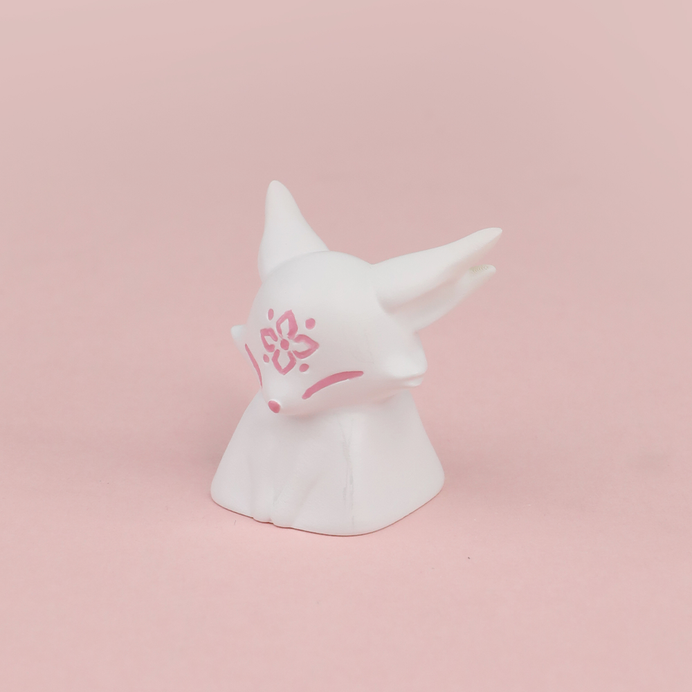 Fox Shaped Artisan Keycaps, Hand-painted Custom Keycaps for Mechanical Keyboards