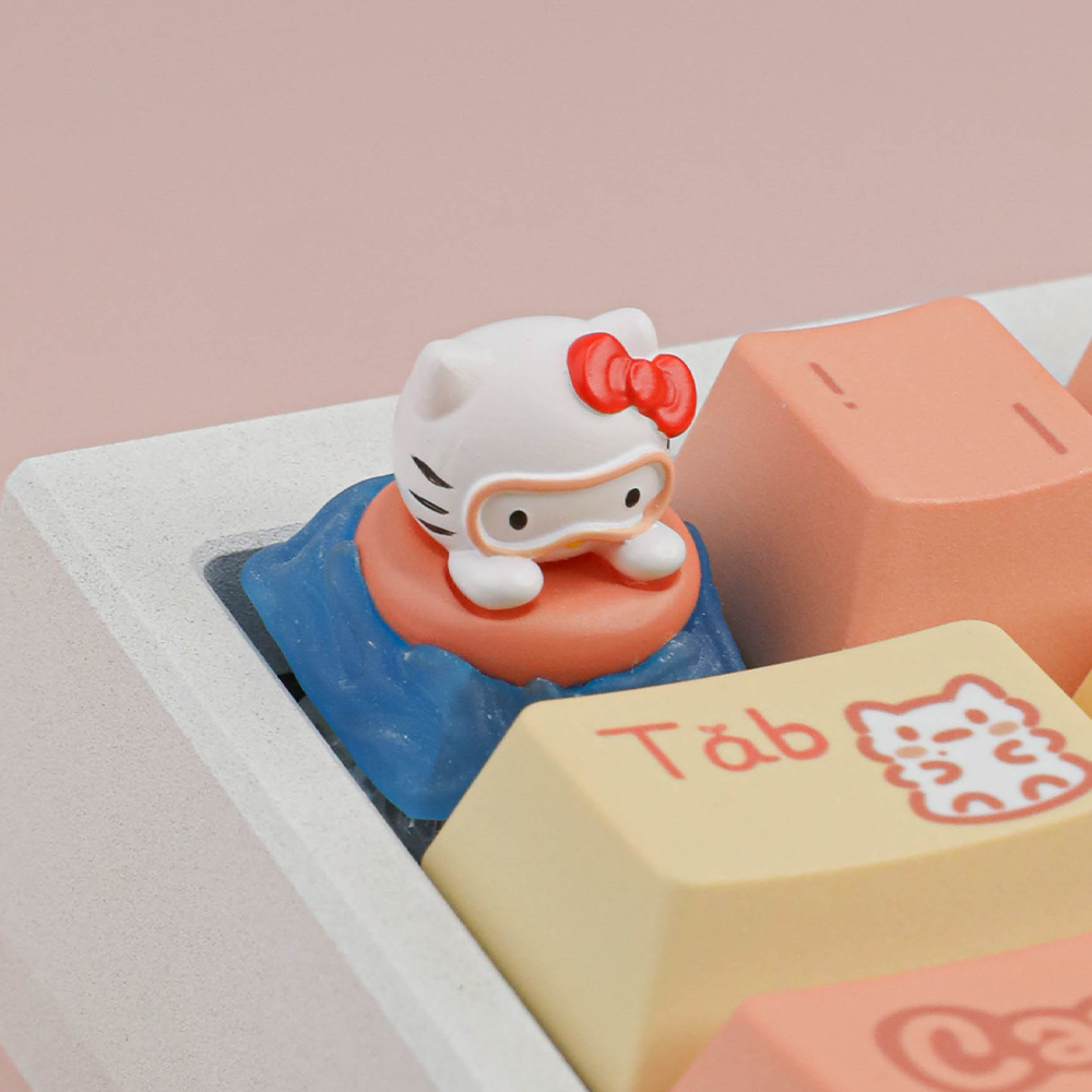 Hello Kitty Scuba Diving 3D Artisan Keycap