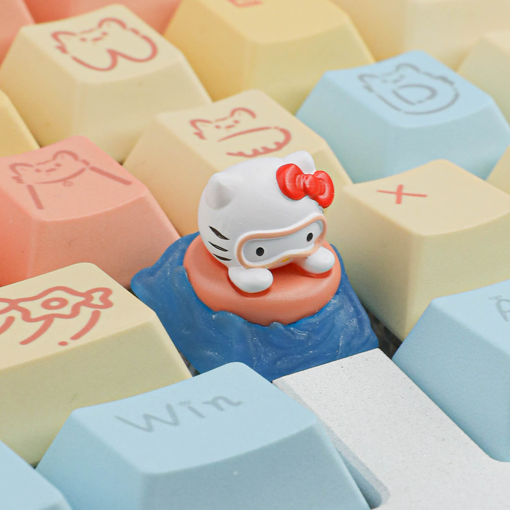Hello Kitty Scuba Diving 3D Artisan Keycap