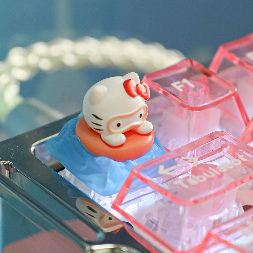 Hello Kitty Scuba Diving 3D Artisan Keycap