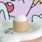 Basket of Buns Fidget Toy Cute Steamed Bun Shape Click Stress Relief Keychain Portable Anti-Anxiety Sensory Decompression Toy