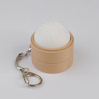 Basket of Buns Fidget Toy Cute Steamed Bun Shape Click Stress Relief Keychain Portable Anti-Anxiety Sensory Decompression Toy