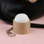 Basket of Buns Fidget Toy Cute Steamed Bun Shape Click Stress Relief Keychain Portable Anti-Anxiety Sensory Decompression Toy