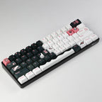 Grunge Cute Pink & Black PBT Keycap Set - Gothic Lolita Style for Mechanical Keyboards