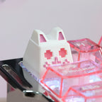 Pixel Cat 3D Artisan Keycaps (Black & White Set)
