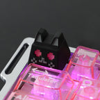 Pixel Cat 3D Artisan Keycaps (Black & White Set)