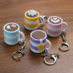 Cream Hot Chocolate Mug Fidget Toy Cup Shape Click Stress Relief Keychain Cute Sensory Decompression Toy