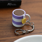 Cream Hot Chocolate Mug Fidget Toy Cup Shape Click Stress Relief Keychain Cute Sensory Decompression Toy