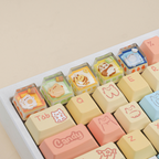 Cute Animal Bedroom Scene Resin Artisan Keycaps - 5 Kawaii Designs