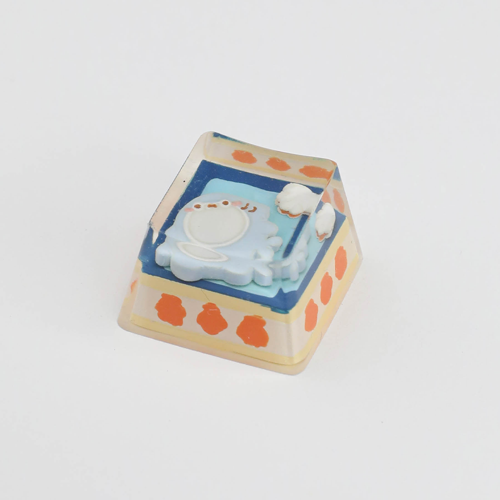 Cute Animal Bedroom Scene Resin Artisan Keycaps - 5 Kawaii Designs