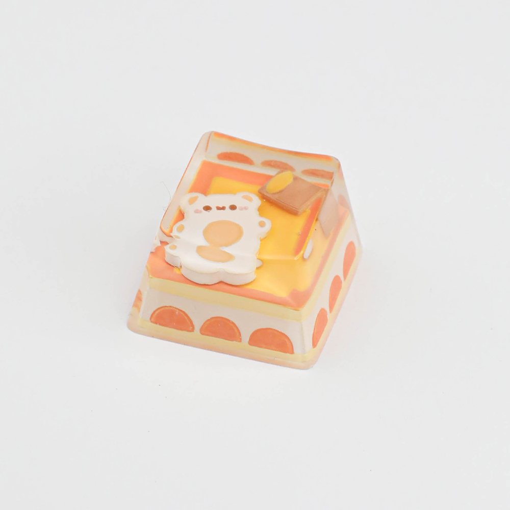 Cute Animal Bedroom Scene Resin Artisan Keycaps - 5 Kawaii Designs