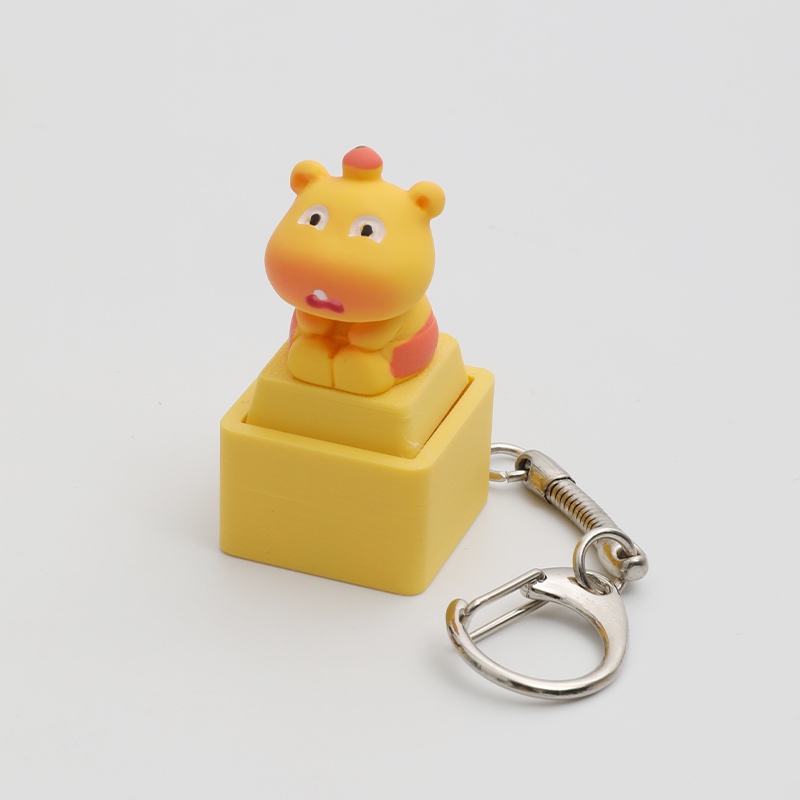 Animal Click Fidget Toy Portable Stress Relief Keychain, Anti-Anxiety Sensory Toy for Animal Lovers Adults & Kids