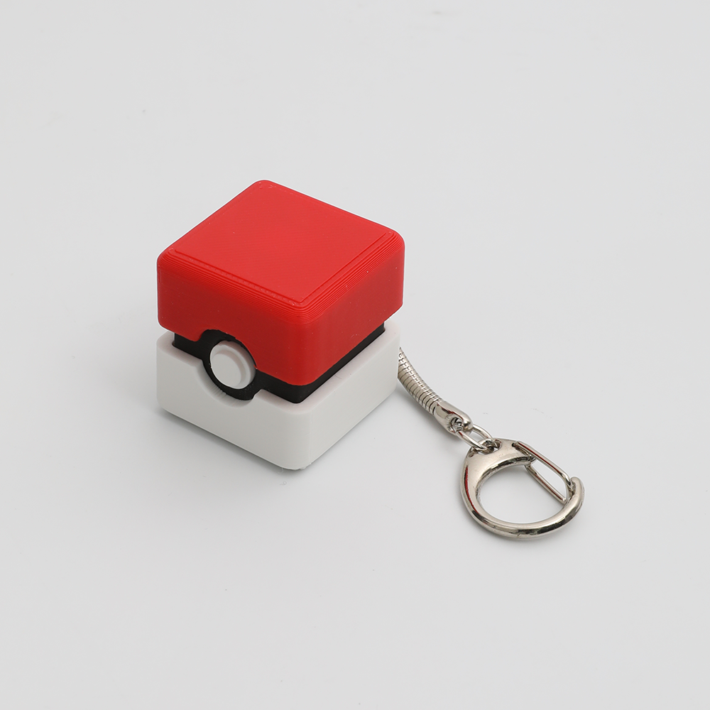 Poké Ball Fidget Clicker Toy - Stress Relief Keychain