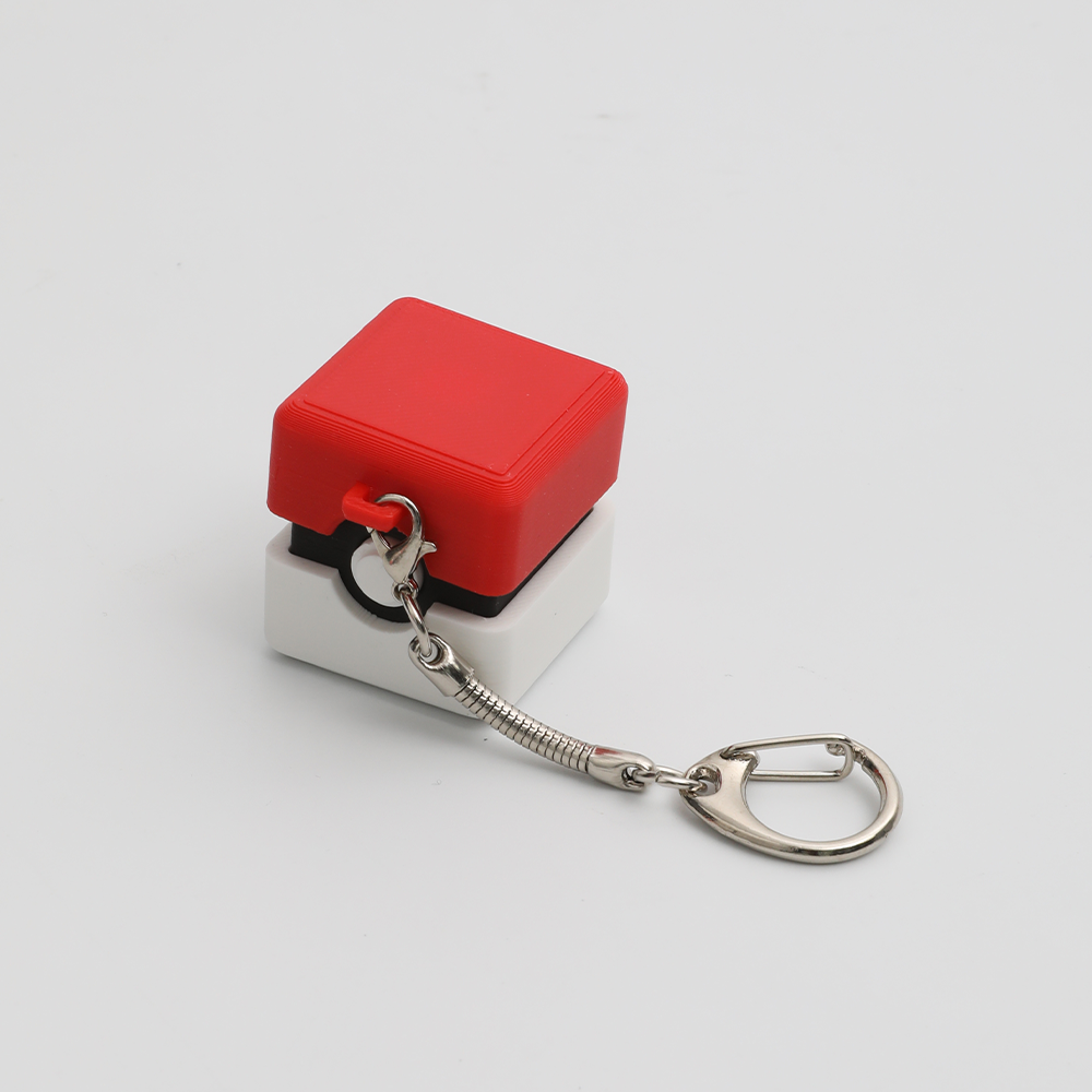 Poké Ball Fidget Clicker Toy - Stress Relief Keychain