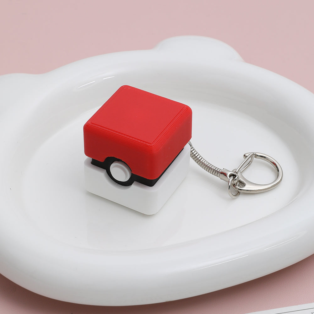 Poké Ball Fidget Clicker Toy - Stress Relief Keychain