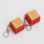 Currency Symbol Clicker Fidget Toy - Yen & Dollar Sign Stress Relief Keychain, Novelty Decompression Toy for Adults & Kids