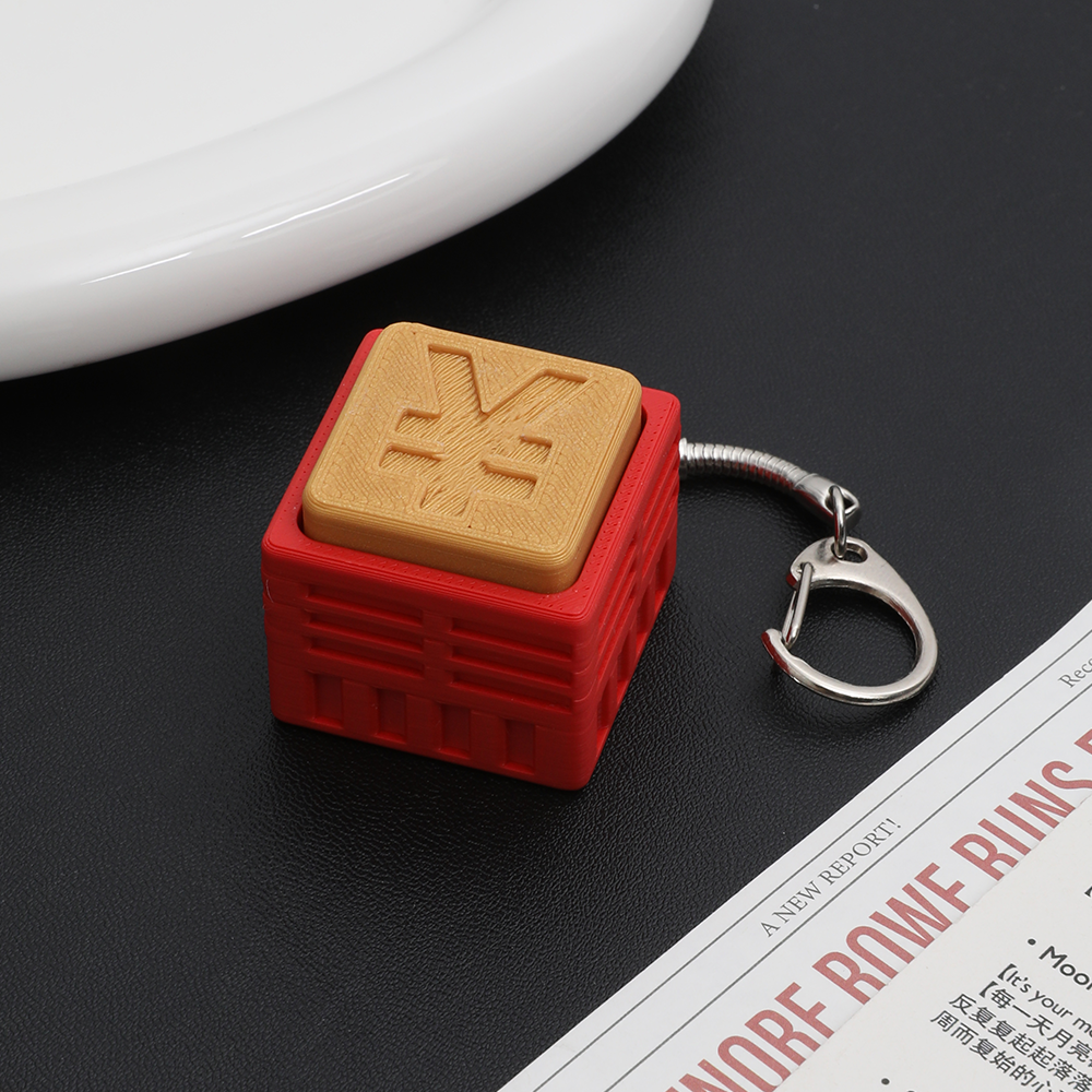 Currency Symbol Clicker Fidget Toy - Yen & Dollar Sign Stress Relief Keychain, Novelty Decompression Toy for Adults & Kids