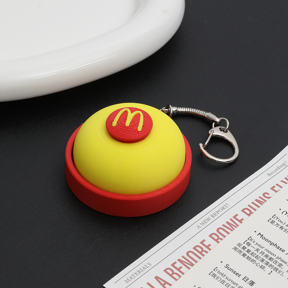 McDonald's Bell Fidget Toy Mini Bell Click Stress Relief Keychain Novelty Portable Sensory Decompression Toy