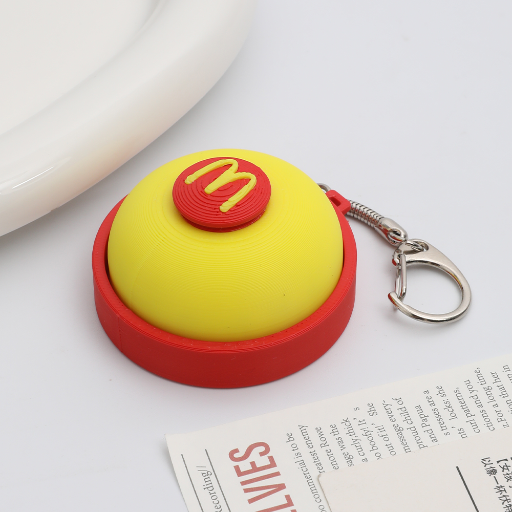 McDonald's Bell Fidget Toy Mini Bell Click Stress Relief Keychain Novelty Portable Sensory Decompression Toy