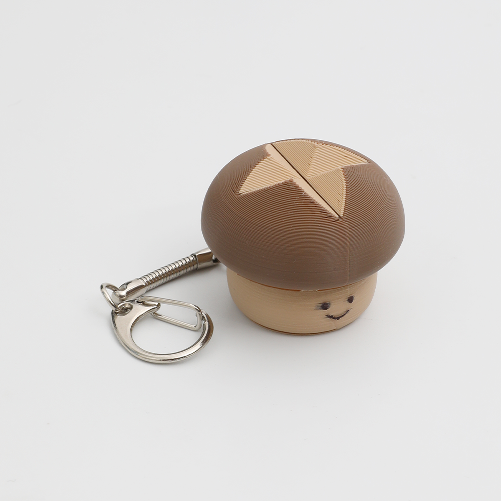 Mini Mushroom Fidget Toy Cute Fungus Shape Click Stress Relief Keychain Portable Sensory Decompression Toy