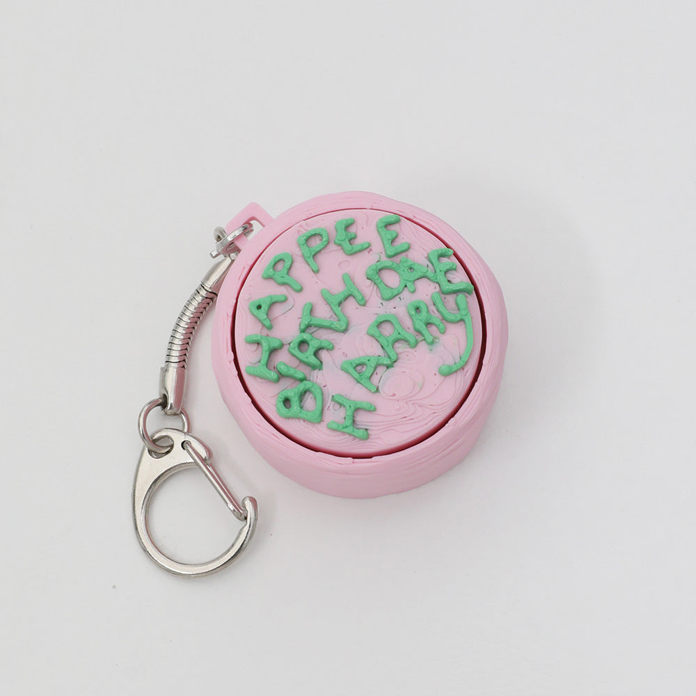 Mini Birthday Cake Fidget Keychain - Cute Pastry Click Toy for Daily Calm & Decoration