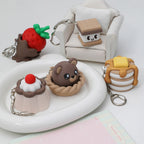 Cute Dessert Fidget Toys - Kawaii Food Shaped Stress Relief Keychain for Anxiety