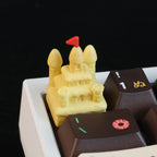 Sand Castle Artisan Keycap, 3D Hand-Painted Custom Keycap for Cherry MX Mechanical Keyboards