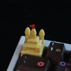 Sand Castle Artisan Keycap, 3D Hand-Painted Custom Keycap for Cherry MX Mechanical Keyboards