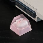 Cute Pink Cat Resin Artisan Keycap for Mechanical Keyboards