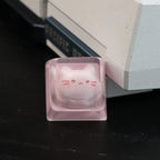 Cute Pink Cat Resin Artisan Keycap for Mechanical Keyboards