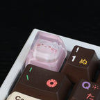 Cute Pink Cat Resin Artisan Keycap for Mechanical Keyboards