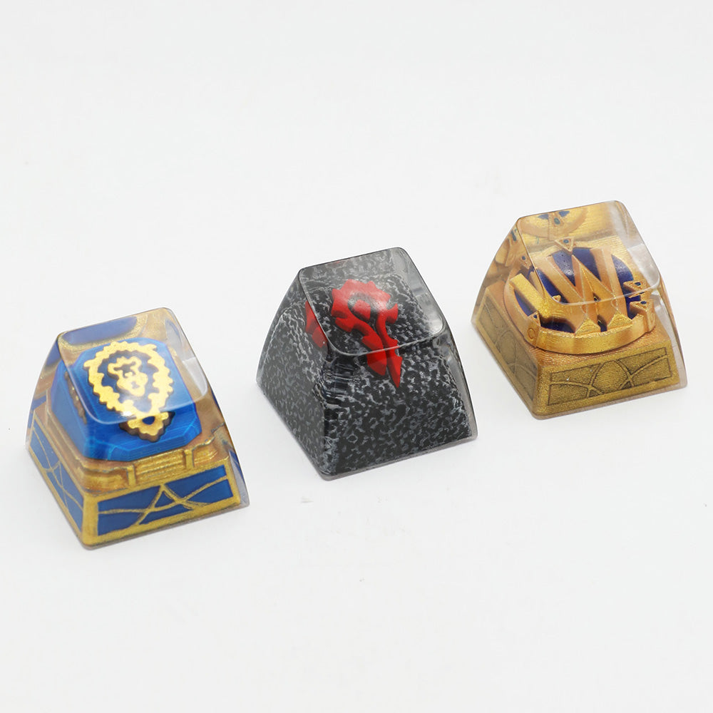 World of Warcraft Alliance & Horde Artisan Resin Keycaps